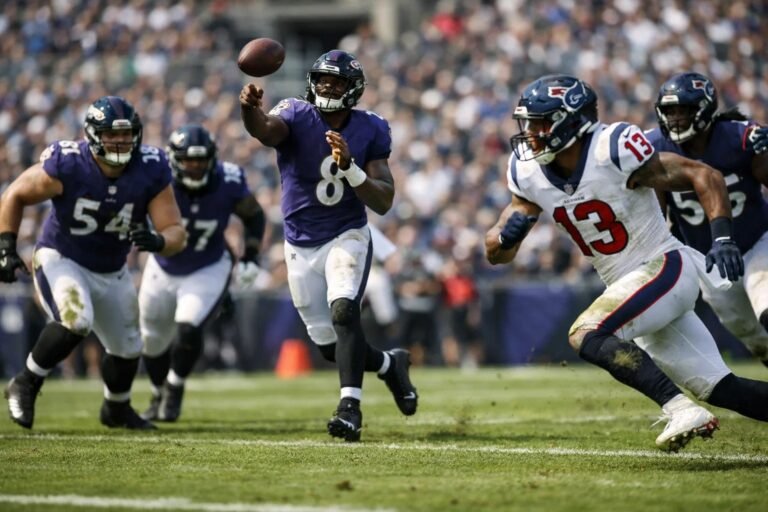 Baltimore Ravens vs Texans Match Player Stats Today